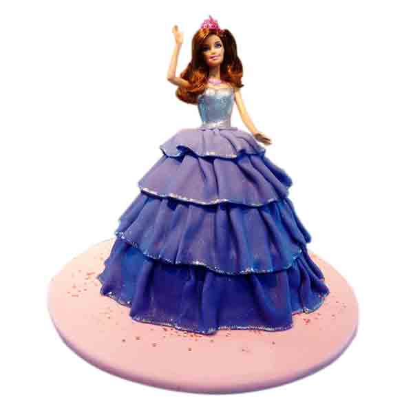Детский торт Кукла в Синем Платье