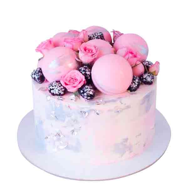 Праздничный торт Розовое Серебро