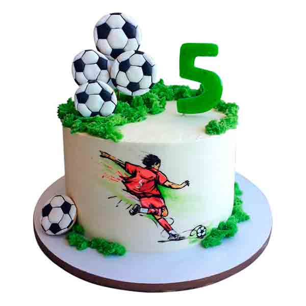 Детский пряничный торт Футбол
