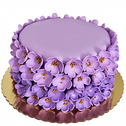Праздничный торт Сиреневые Цветочки