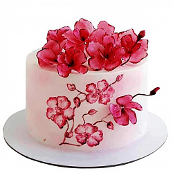 Праздничный торт Карамельные Цветы