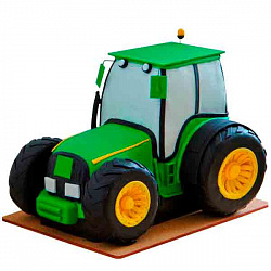 Детский торт Зеленый Трактор