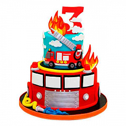 Детский торт Пожарная Машина
