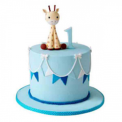 Детский торт Голубой Жираф