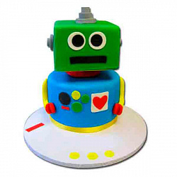 Детский торт Зеленый Робот